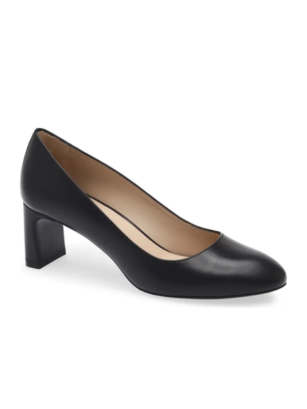 New Stuart Weitzman Babette Pump Black Leather Sz 5.5